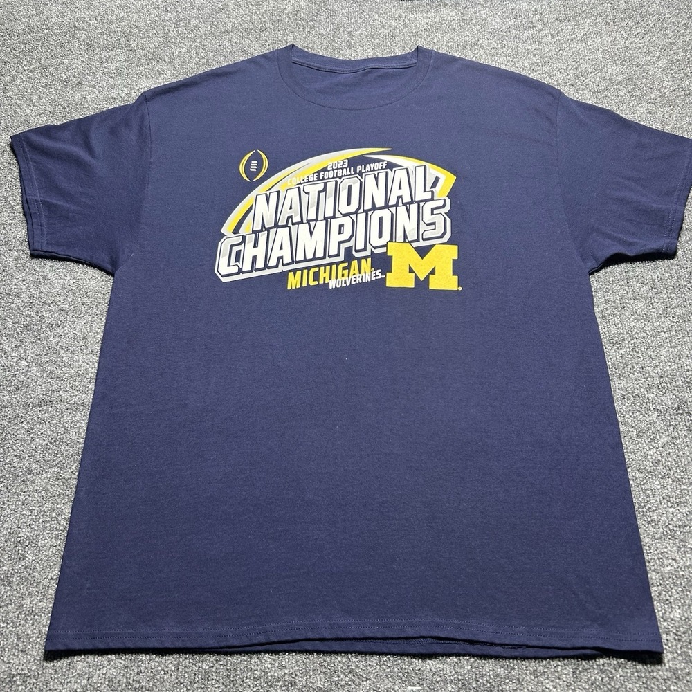 National Champions Michigan Wolverines 2023 College Football T-Shirt Size Large